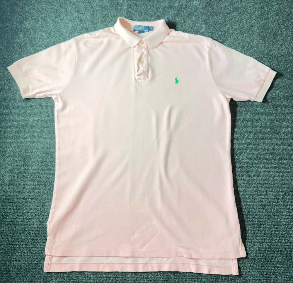 Polo Ralph Lauren Pink Short Sleeve Polo Shirt Size M Mens
